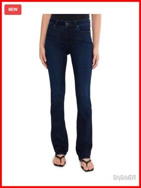 High Rise Manhattan Boot Cut Jeans Reverse Seamed Beltloops
